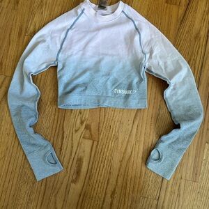 Gymshark pink and grey Cropped Sweater